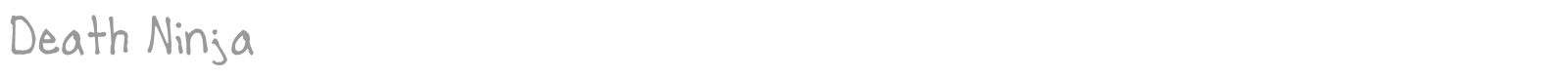 Death Ninja font preview